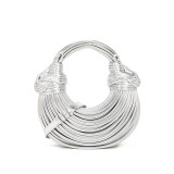 Hand-woven Crescent-shaped Hand-held Crossbody Cloud Underarm Bag