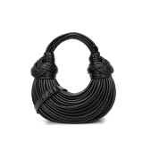 Hand-woven Crescent-shaped Hand-held Crossbody Cloud Underarm Bag