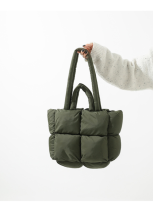 Simple Cotton-filled Space Soft Plaid Hand-held Shoulder Tote Bag