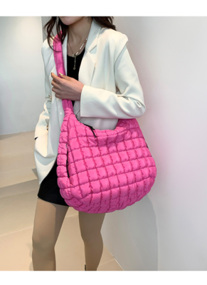Fashion Large Capacity Down Cotton One-shoulder Handbag Dumpling Bag