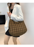 Fashion Large Capacity Down Cotton One-shoulder Handbag Dumpling Bag