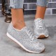 New Sequins Lace-up Shoes Flat Bottom Casual Sports Single-Layer Shoes