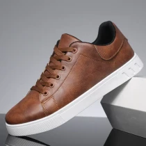 Casual shoes loafers British leather sneakers flats shoes classic Men leather shoes Spring Summer new trendy all-match platform