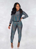Sexy Sequined Long-sleeved Multi-color Suit