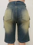 Loose Casual Denim Shorts With Large Pockets