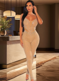 Fashion Women'S Hot Diamond Sexy Slim Suspender Jumpsuit