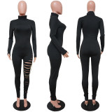 Sexy Milk sSilk Tight Ripped Jumpsuit