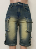 Loose Casual Denim Shorts With Large Pockets