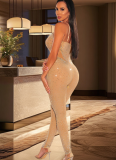 Fashion Women'S Hot Diamond Sexy Slim Suspender Jumpsuit