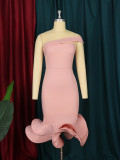 Sexy Backless Mermaid Fishtail Bodycon Midi Dress