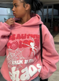 Women Hoodies Harajuku Letter Print Loose Sweatshirt Trousers Hip Hop Punk Long Sleeve Pocket Men Sweatpant Streetwear Tops