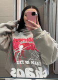 Women Hoodies Harajuku Letter Print Loose Sweatshirt Trousers Hip Hop Punk Long Sleeve Pocket Men Sweatpant Streetwear Tops
