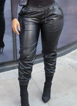 New Autumn And Winter Fashion Versatile Sexy Bright Color Stretch PU Large Size Leather Pants