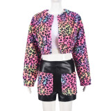 Fashionable Plush Thickened Navel Cutout Short Two-piece Set