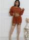 Sexy Sweater Suspender High Waist Strappy Skirt Three Piece Set