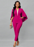 Fashionable Professional Women's Dolman Sleeve Jumpsuit
