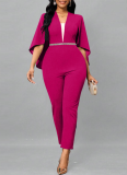 Fashionable Professional Women's Dolman Sleeve Jumpsuit