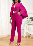 Fashionable Professional Women's Dolman Sleeve Jumpsuit
