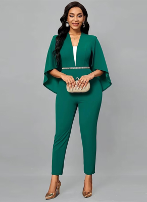 Fashionable Professional Women's Dolman Sleeve Jumpsuit