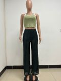 Fashionable Casual Sequined Loose Drapey Wide-leg Pants