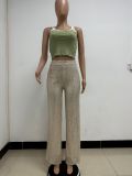 Fashionable Casual Sequined Loose Drapey Wide-leg Pants