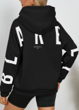 9 Colors Letter Printed Hoodies Women Fashion Long Sleeve Loose Hooded Shirt High Street Winter Women Sweatshirts
