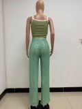 Fashionable Casual Sequined Loose Drapey Wide-leg Pants
