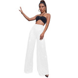 Fashionable Casual Sequined Loose Drapey Wide-leg Pants