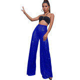 Fashionable Casual Sequined Loose Drapey Wide-leg Pants