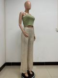 Fashionable Casual Sequined Loose Drapey Wide-leg Pants