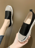 Casual Large Size Thick Flat Rhinestone Loafers