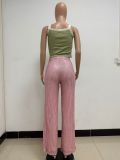 Fashionable Casual Sequined Loose Drapey Wide-leg Pants