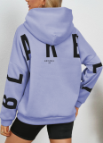 9 Colors Letter Printed Hoodies Women Fashion Long Sleeve Loose Hooded Shirt High Street Winter Women Sweatshirts