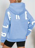 9 Colors Letter Printed Hoodies Women Fashion Long Sleeve Loose Hooded Shirt High Street Winter Women Sweatshirts