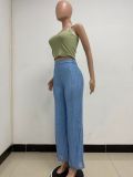 Fashionable Casual Sequined Loose Drapey Wide-leg Pants