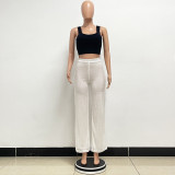 Fashionable Casual Sequined Loose Drapey Wide-leg Pants