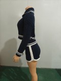 Fashionable High Elastic Knitted Sweater Shorts Set