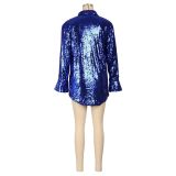 2024 Fashion Sequined Shirt Jacket