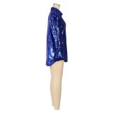 2024 Fashion Sequined Shirt Jacket