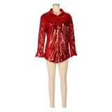 2024 Fashion Sequined Shirt Jacket