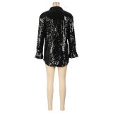 2024 Fashion Sequined Shirt Jacket