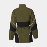 Casual Sports Style Loose Contrast Color Jacket and Skirt Suit