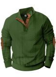 Fall men's sweatshirt half cardigan men's casual jacquard sweater
