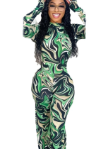 Sexy Backless Tight Stretch Printed Jumpsuit