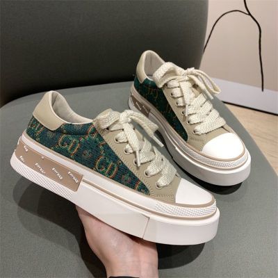 2024 Fashion Canvas Sneakers Women Vulcanized Shoes Outdoor Platform Sneakers Female Casual Flats Ladies Zapatillas Mujer