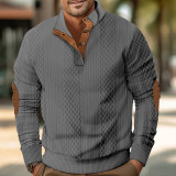 Fall men's sweatshirt half cardigan men's casual jacquard sweater