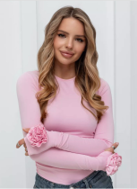 New Style Floral 3D Design Slim Fit Top