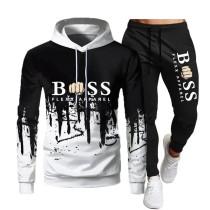 Autumn And Winter New Brand Men'S Sportswear Sportswear Hoodie Sweatshirt Sweatpants Two-Piece Suit Fashion Jogging Men