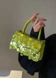 Fashionable One-shoulder Crossbody Sequined Small Square Bag