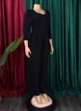 4 Colors Winter Long Sleeve Solid Color Loose Wide Leg Straight Large Size Jumpsuit